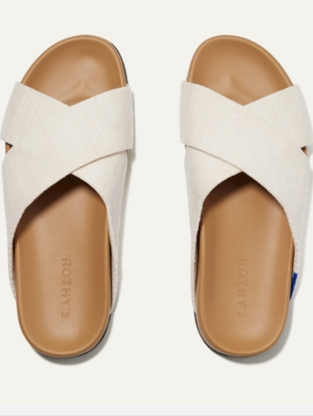 Rothy's The Weekend oat color slides sandals 8.5 - Picture 2 of 9